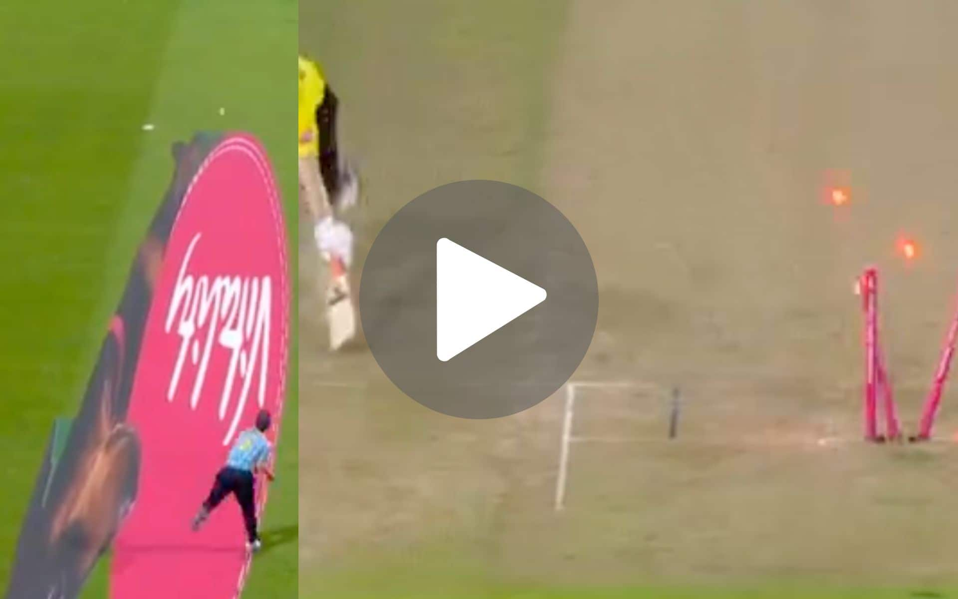 [Watch] George Garton's Stunning Throw From The Boundary To Get Rid Of Bancroft In T20 Blast